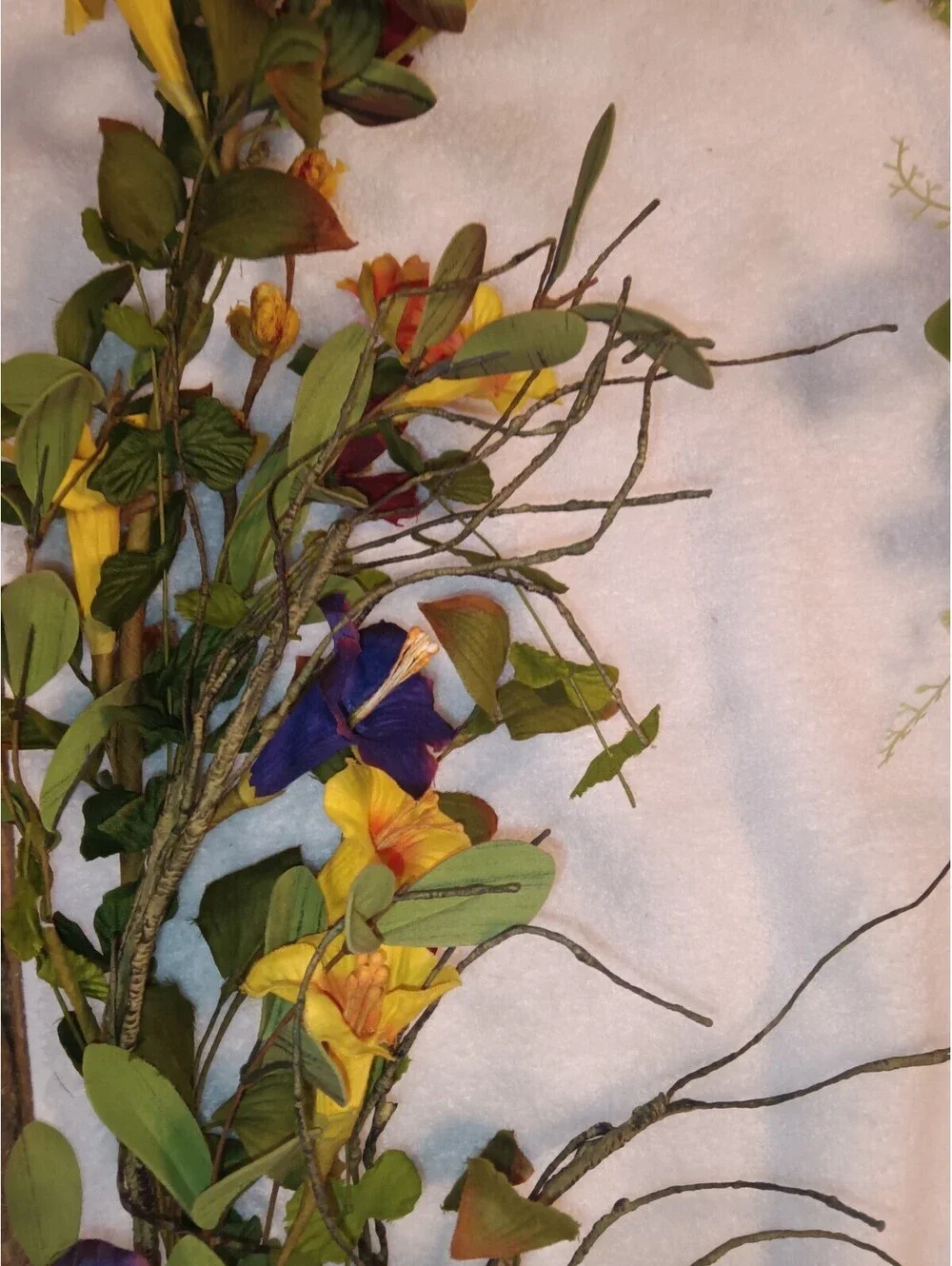 5ft Wildflower Garland & 6 Matching Candlestick Rings And 2 Candle Ring Set